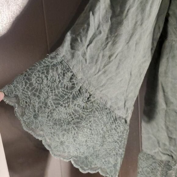 TUNIC Sacred Threads Shirt Top Blouse Boho Green Women's Size S / M WOMAN'S - Picture 6 of 10